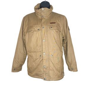 Columbia Men's Khaki Tan Insulated Thick Flannel Winter Jacket Size Medium